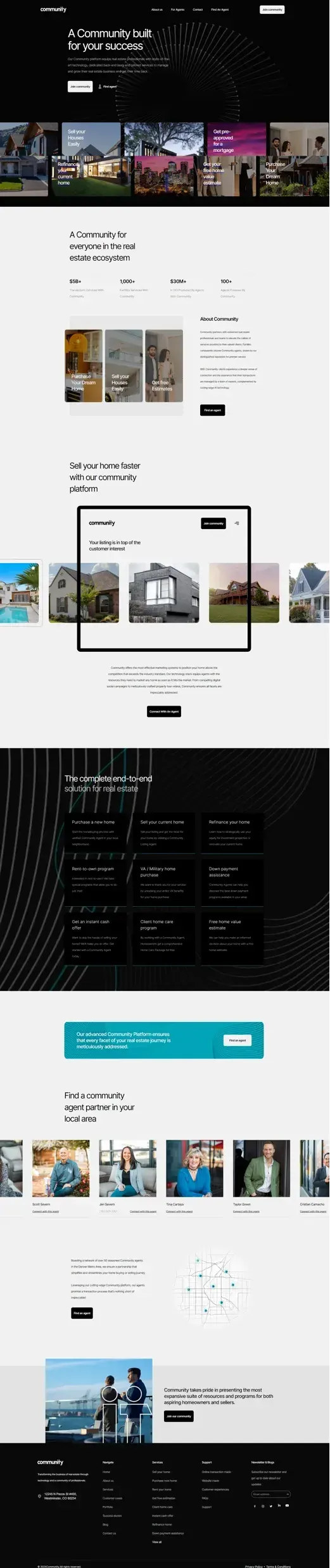 Community website full page