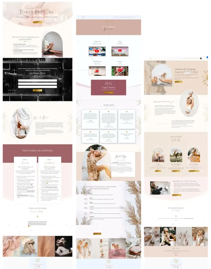 Flexibility Master Class website