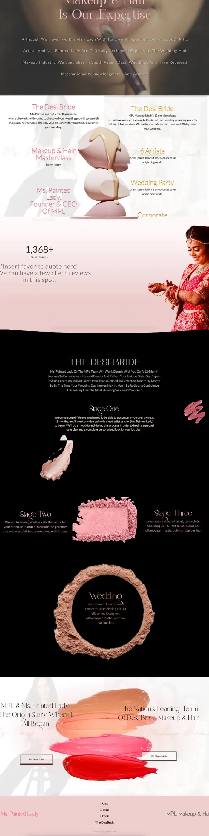 Ms. Painted Lady website full page